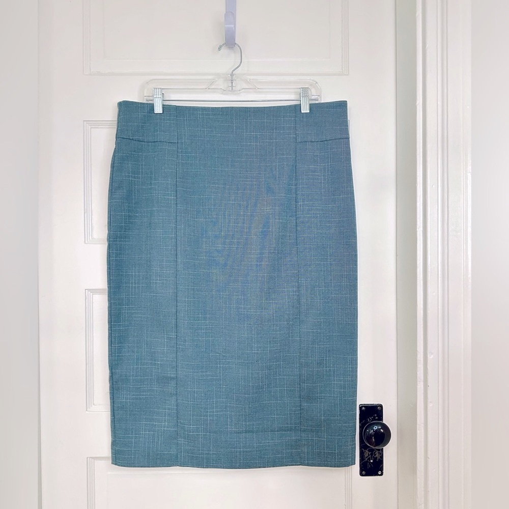 NWT Ann Taylor High Waist Crossweave Pencil Shirt, Size 14, RARE